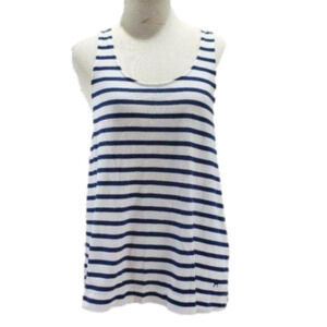 Pink Blue and White Razor back tank top shirt